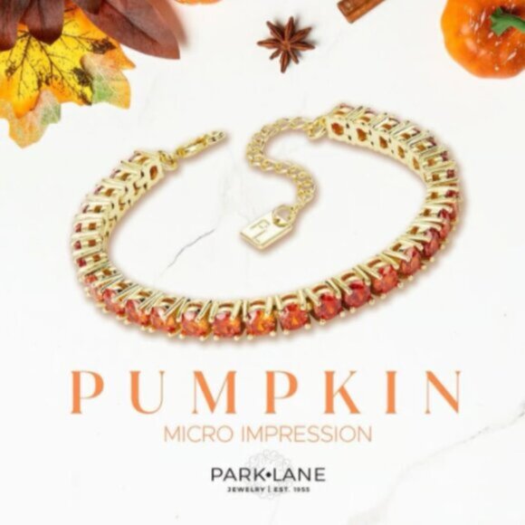 Park Lane Micro Impression Pumpkin Limited Edition Tennis Bracelet - Picture 5 of 5